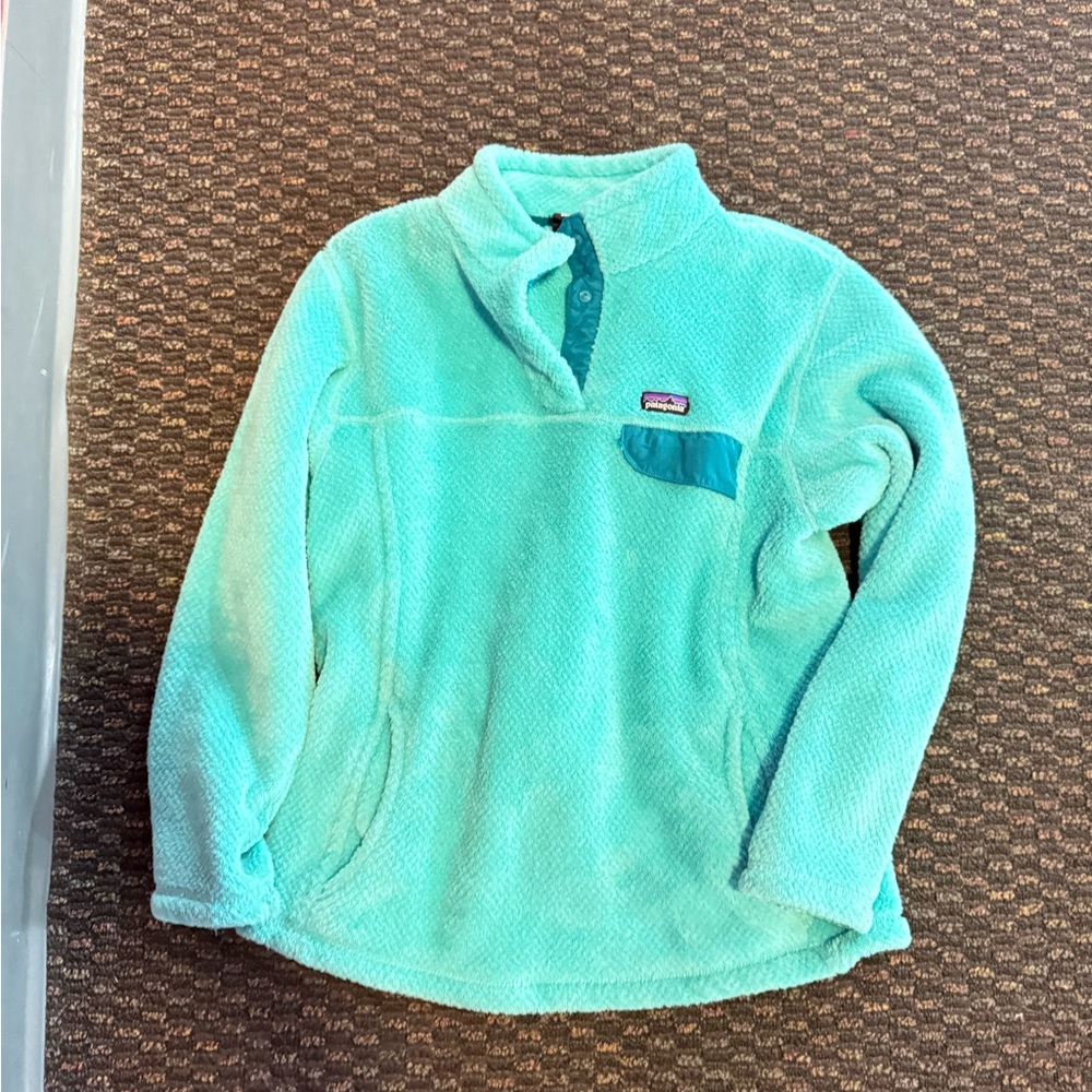 Patagonia Kids' Teal Fleece Pullover